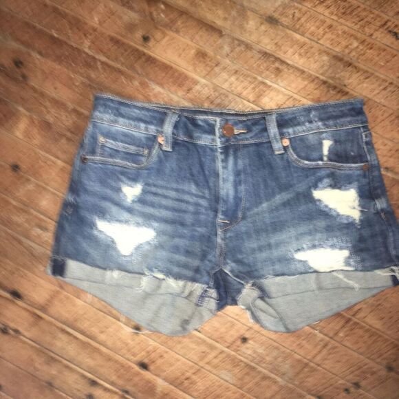 BlankNYC the Fulton distressed rolled raw hem size 25 jean shorts - Picture 5 of 12